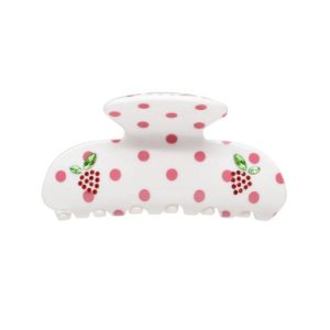 Coconut Berry Dot Sweetheart Clip