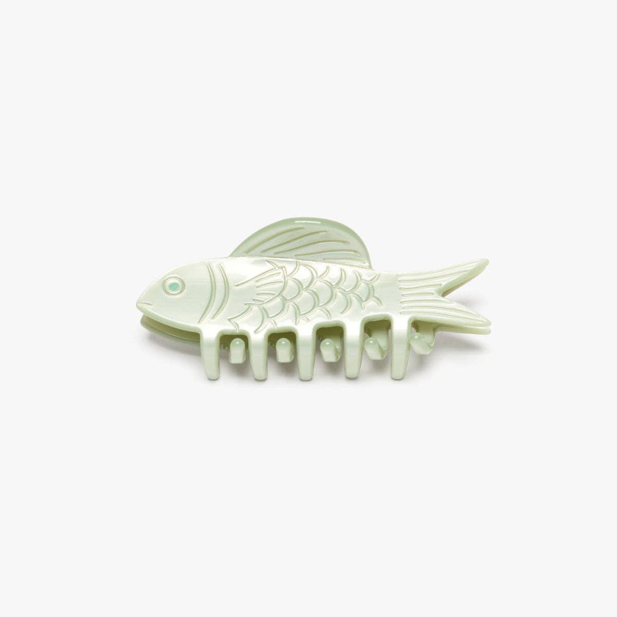 Jade Green Fish Mini Hair Claw