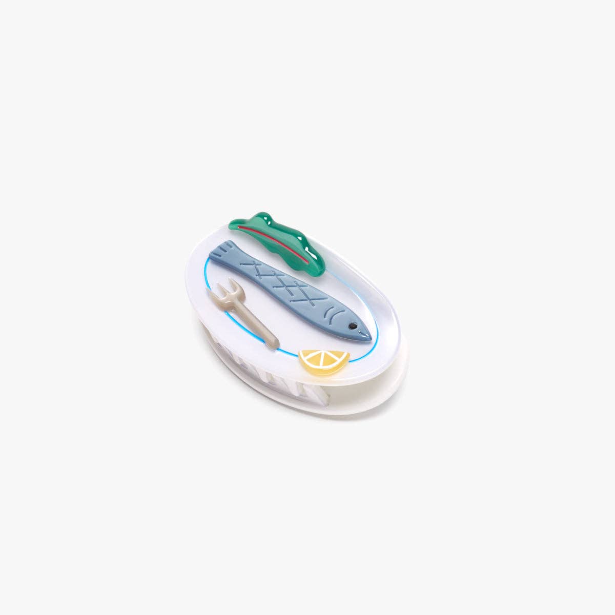 Poisson Sardine Fish Plate Hair Claw