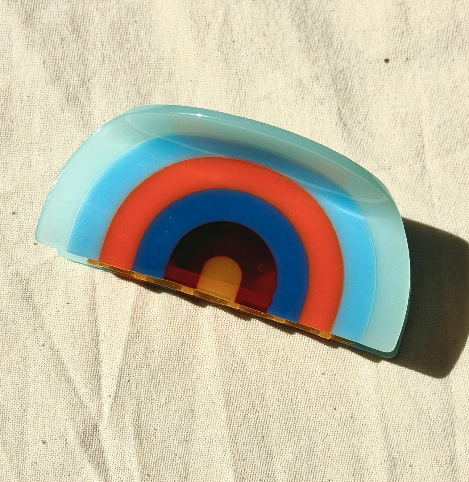 Retro Rainbow Hair Claw